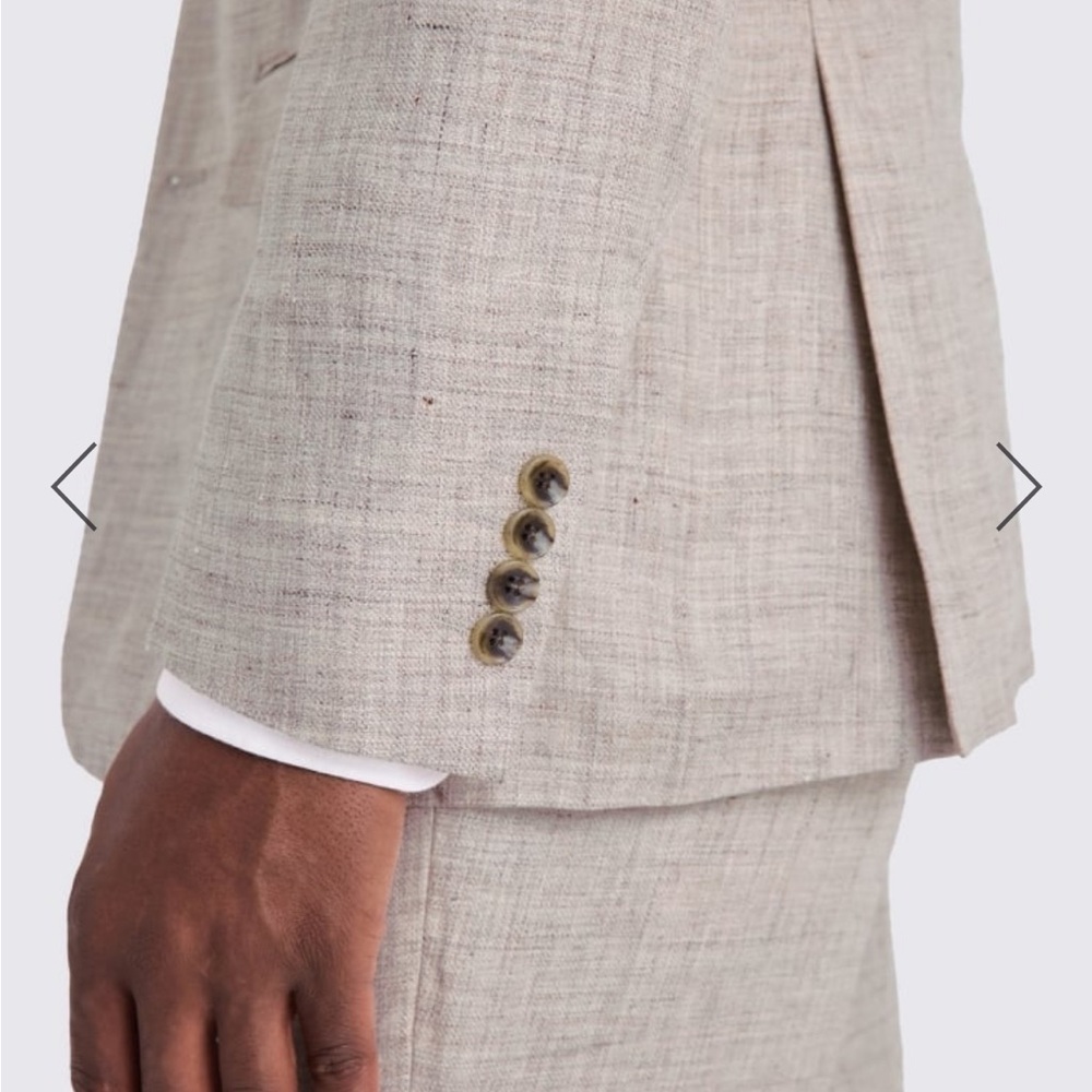 Men's Beige Linen Suit - Picture 5 of 16